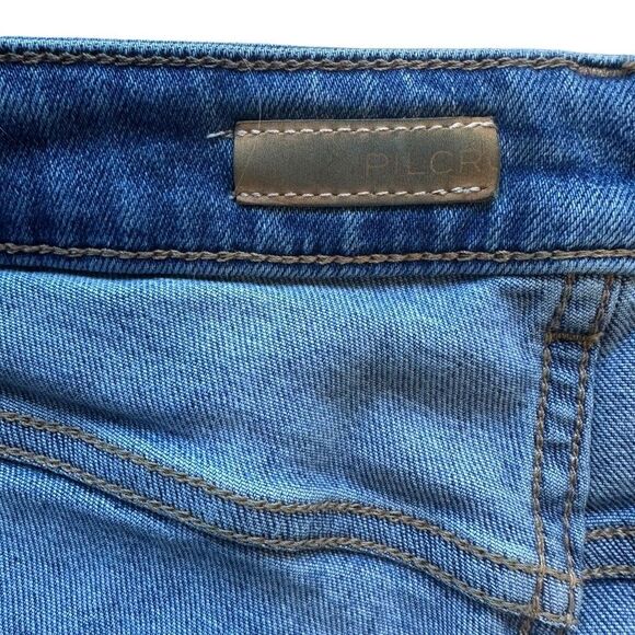 Pilcro High Rise Straight Leg Jeans Blue Denim Stretch Size 32 Anthropologie - Picture 6 of 13